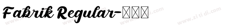 Fabrik Regular字体转换
